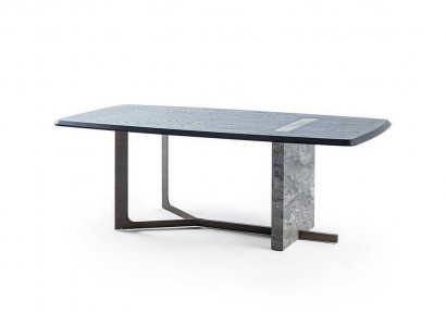 Modern Rectangular Dining Room Dining Table Gray Wood Luxury Design Table